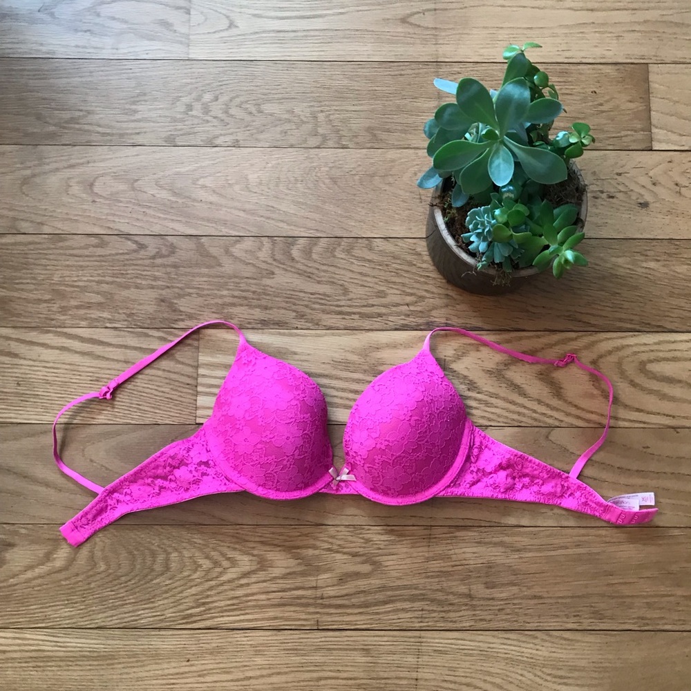 Pink Lace Bra